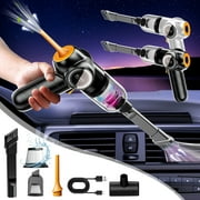 Bestselling, Car Vacuum with Powerful Suction Blowing and Vacuuming 2 in 1 Vacuum Cleaner Keyboard Cleaner Usb Rechargeable Christmas Excitement | ABS, Black, MIANHT